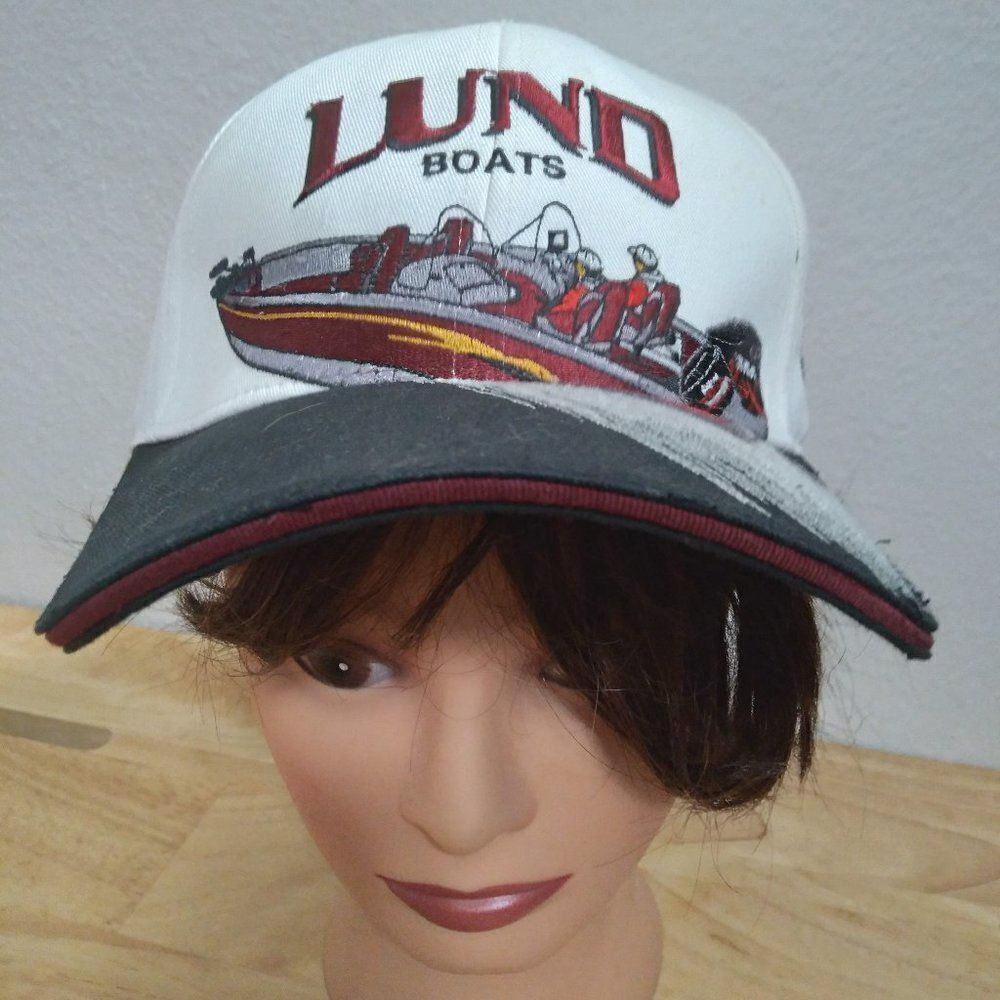 Deadstock Vintage Lund Boats Yamaha Racing 2001 Limited Edition Strap Back Hat